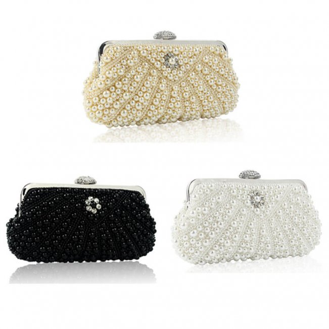 Luxury Imitation Pearls Evening Clutches 8468247930#