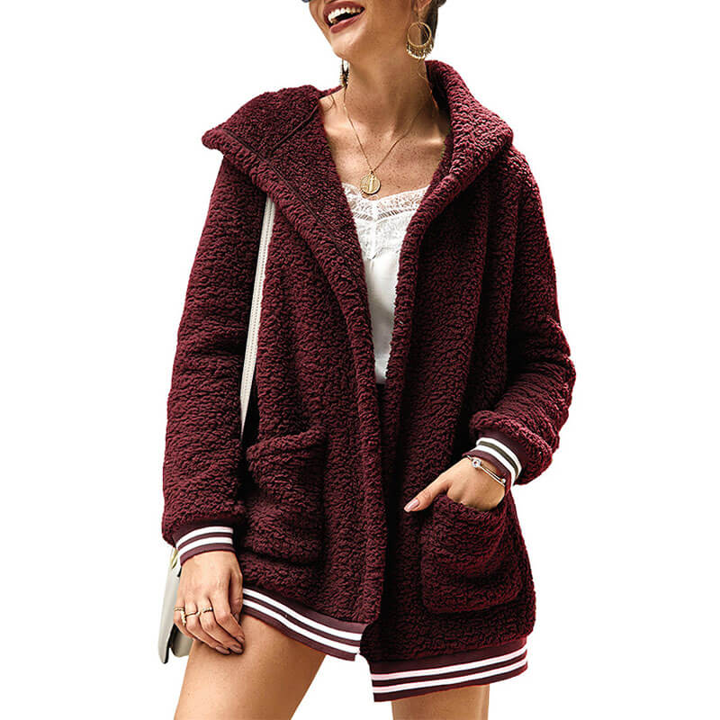 Plus Size Teddy Jacket for Women 88211592428# Affordable Street Style ...