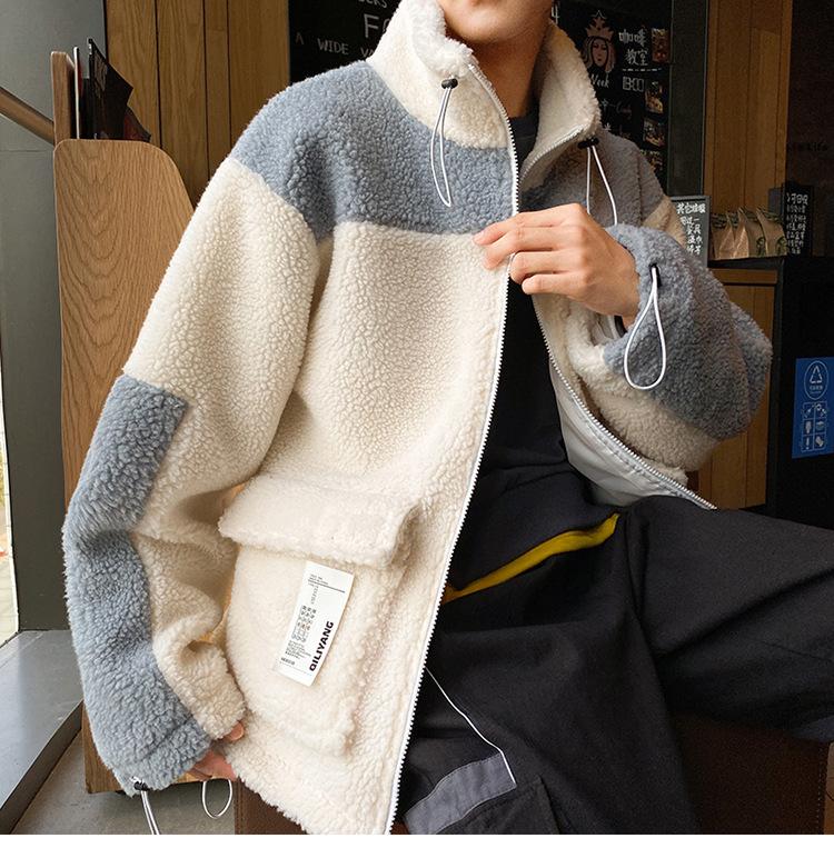 Mens Winter Sheepskin Jacket New Fashion Trendy Korean Loose Lamb Fur Coat Jacket For Men High Quality Thick Men Clothing 8500685847#