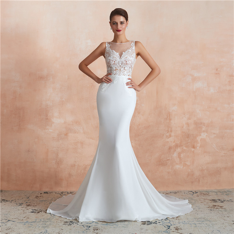 Applique Lace Mermaid Wedding Dress #88211592151