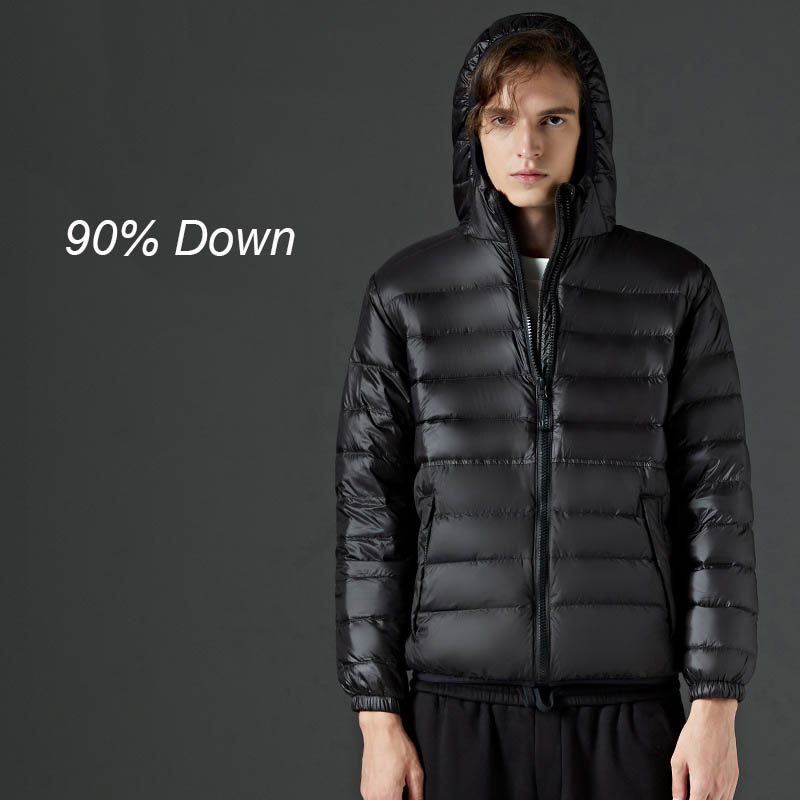 Hooded Down Jacket With Pockets for Men 88211592307# Cheap Good Quality ...